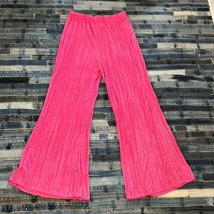 NEVER BEEN WORN womens XL hot pink shimmering wide leg pants